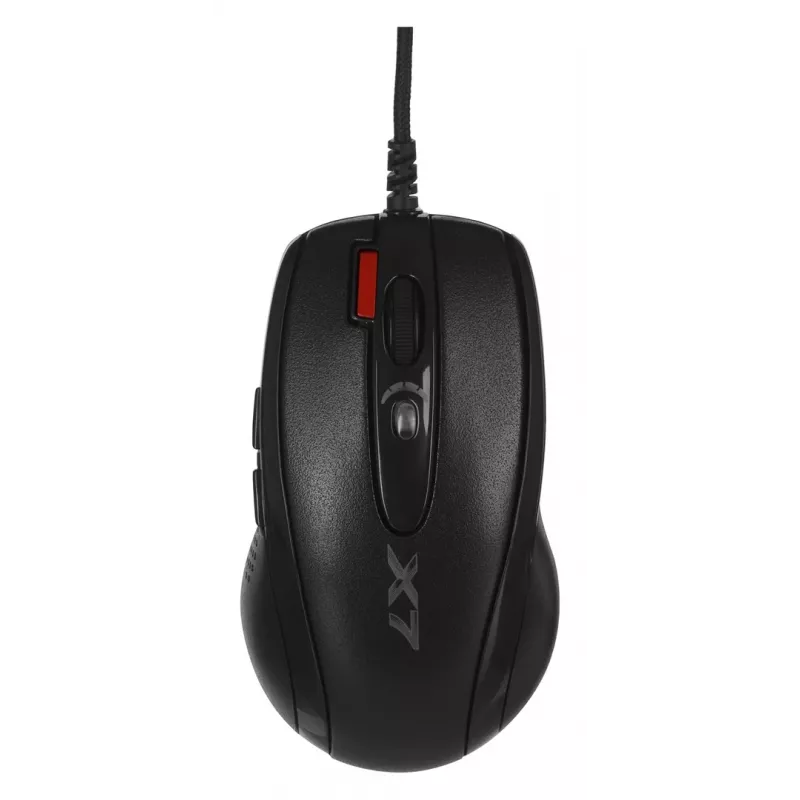 A4 Tech X-710 Scroll Wheel Gaming pele, vadu, optiska, 2000 DPI, melna