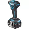 Makita DTD173RTJ bezvadu triecienskrūvgriezis, 3600 apgr./min, ar akumulatoriem, lādētāju un koferi, zils/melns