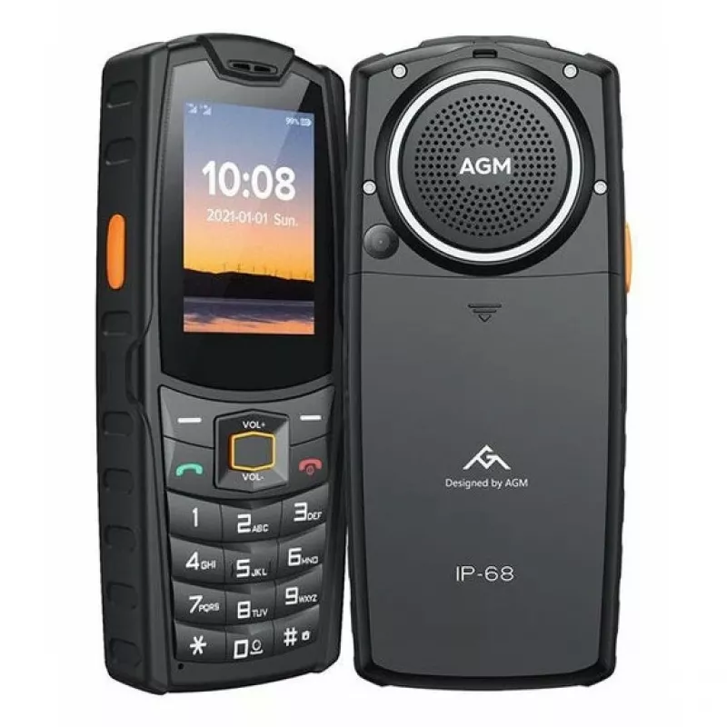 AGM M6 4G izturīgs āra tālrunis ar pogām (monobloks), IP68/IP69K, MIL-STD-810H, bez barošanas adaptera