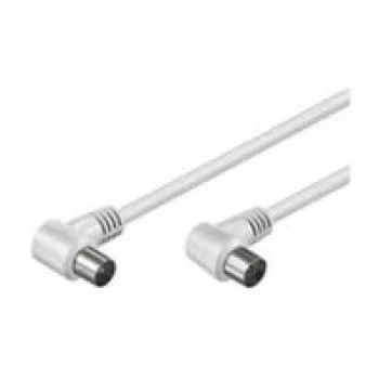 Wentronic Goobay Antenas leņķa savienojuma kabelis, balts, 10 m - IEC/Coax spraudnis 90° IEC/Koax ligzda 90° (11524)