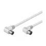 Wentronic Goobay Antenas leņķa savienojuma kabelis, balts, 10 m - IEC/Coax spraudnis 90° IEC/Koax ligzda 90° (11524)