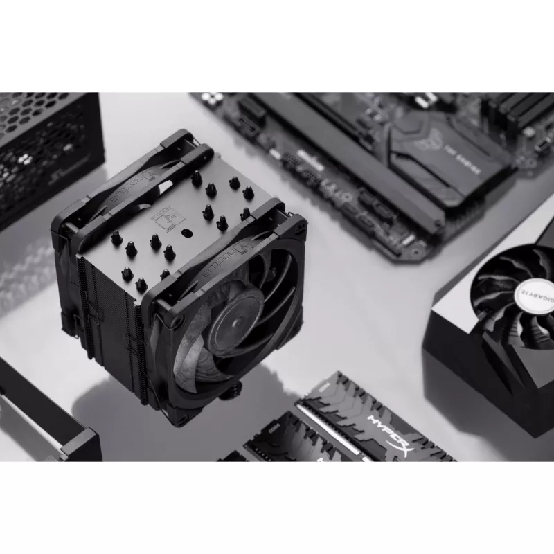 CPU dzesētājs Noctua NH-U12A CHROMAX.BLACK – 120 mm divi ventilatori, 158 mm augstums, LGA 1200, 2000 RPM