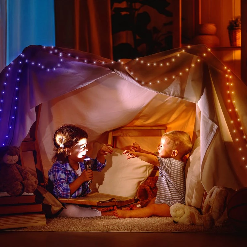 LED vītne Twinkly TWD200STP-TEU daudzkrāsaina iekštelpām, 5 cm solis, IP20, caurspīdīgs kabelis