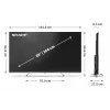 Sharp 4K Ultra HD QLED MiniLED televizors | 65JP7265E | 55 collas | Smart TV | Google TV | UHD