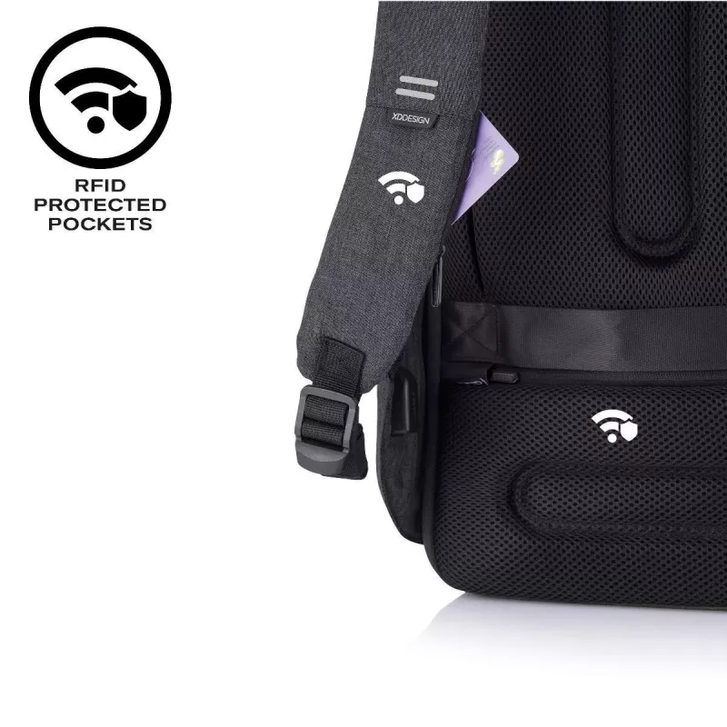Mugursoma XDDESIGN P705.291 Antracīta — 18 L, nodalījumi klēpjdatoram un planšetei, fiksējams galvenais rāvējslēdzējs