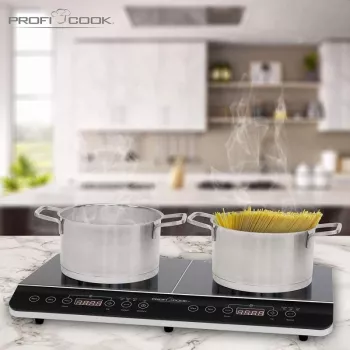 PROFI COOK PC-DKI 1067 indukcijas plīts, 3500W, 2 gatavošanas zonas, melna