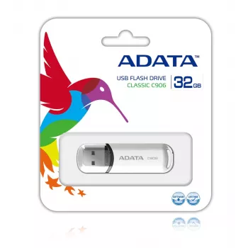 ADATA Classic Series C906 USB zibatmiņa - 32 GB - USB 2.0 - Balta