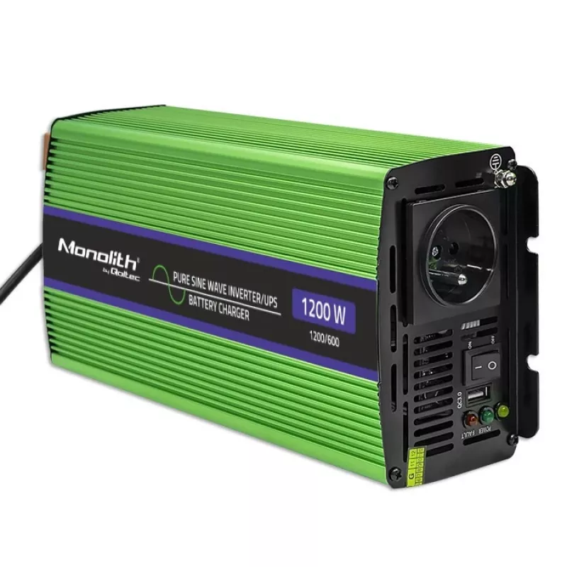 Auto invertors Qoltec Monolith 1200 W Zaļš 12 V