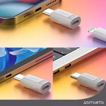 Pārejas adapteris 4smarts 540711 Lightning USB-C balts