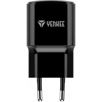 YENKEE YAC 2013BK sienas lādētājs ar USB-A — 12W, 2.4A