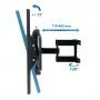 Sienas TV stiprinājums Esperanza TITAN 26–70 collām (66–177.8 cm), slīpums ±15°, pagrieziens 120°, VESA līdz 400×400, maks. slodze 55 kg, melns