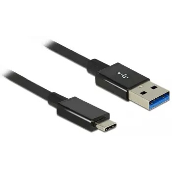 DeLOCK Premium USB kabelis - USB Type C (tēviņš) - USB Type A (tēviņš) - 1,0m (USB 3.1 Gen2) - Melns (83983)
