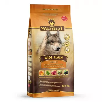 Sausā suņu barība Wolfsblut Wide Plain Horse 12,5 kg – viena dzīvnieka proteīns, hipoalerģiska, pieaugušiem suņiem, bez lipekļa