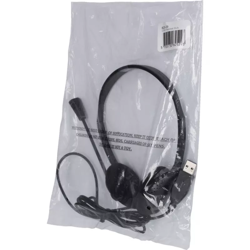 Advanced Accessories USB austiņas ar mikrofonu - Melna