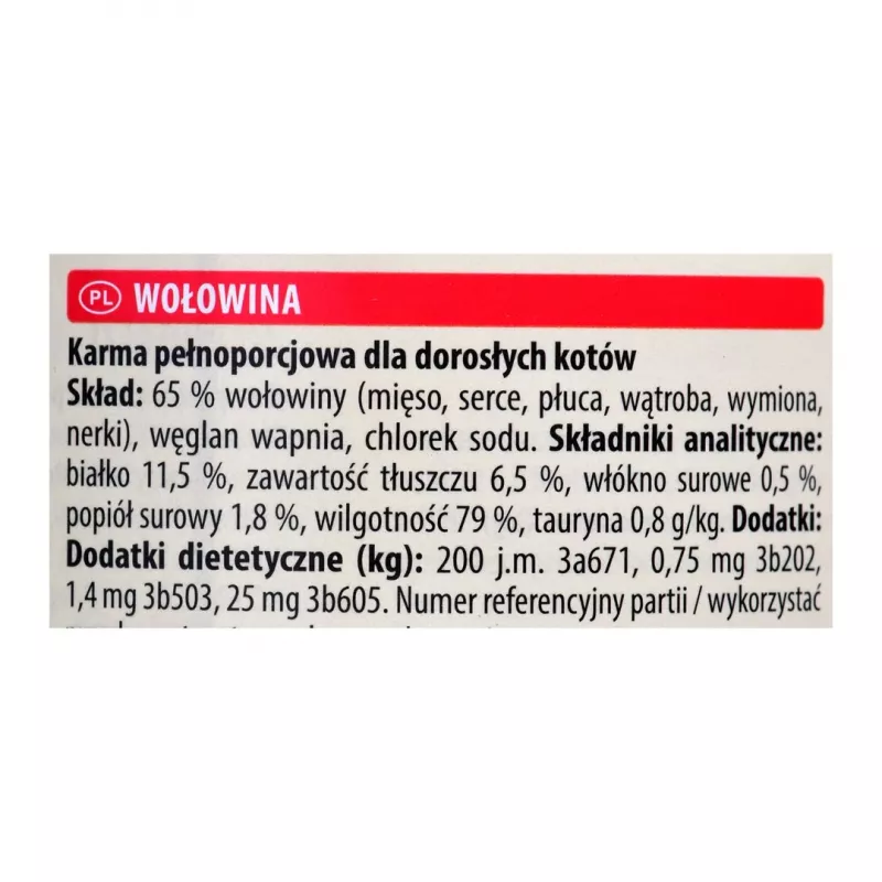 Slapjā barība kaķiem Animonda Carny 200 g — liellopu gaļa, bezgraudu, bezglutēna, pieaugušiem kaķiem, piemērota barības alerģijām