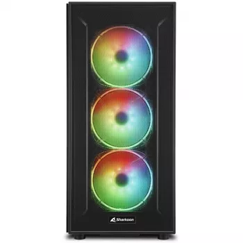 PC korpuss Sharkoon TG6M RGB Tornis Melns