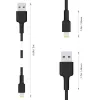 Lightning kabelis AUKEY CB-AL05 1m Melns