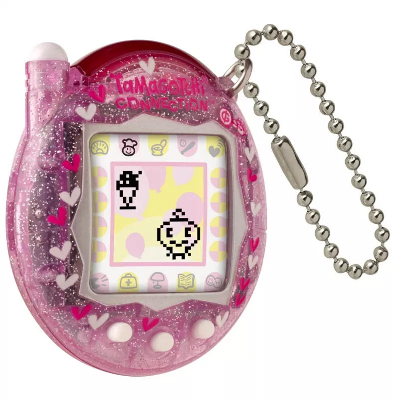 Rokas digitālais mājdzīvnieks Bandai Tamagotchi Connection Pink Glitter — virtuālā mājdzīvnieka rotaļlieta