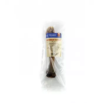 Suņa košļājamā kāja PETMEX Leg of Mutton – dabīgs brieža gaļas kumoss 100 g, viens kārums pieaugušiem suņiem, piemērots visām šķirnēm