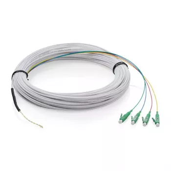 FTTH drop kabelis DIGITUS viens režīms 4 šķiedras ar 4 LC/APC savienotājiem, 30 m