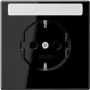 JUNG LS 1520 NA SW kontaktligzda F tipa melna (LS1520NASW)