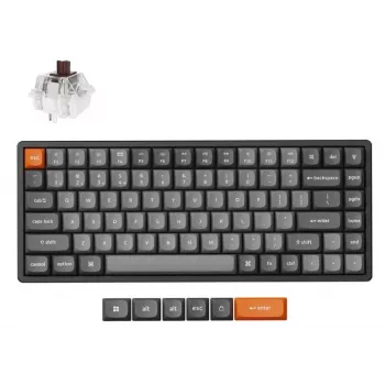 Keychron K2 Max bezvadu mehāniskā tastatūra 75% RF Bluetooth QWERTY melna pelēka