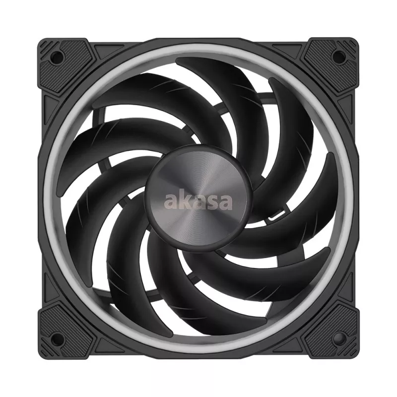 Akasa SOHO AR AK-FN108 120 mm datora korpusa ventilators ar ARGB, melns