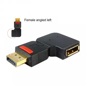 DeLOCK 65377 DisplayPort pagarinātājs ar 90° pagriezienu pa kreisi