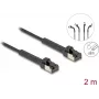DeLOCK RJ45 Slim Cat.6A U/FTP tīkla kabelis 2m Melns