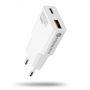 Universāls USB sienas lādētājs everActive SC-380Q Super Slim QC 3.0