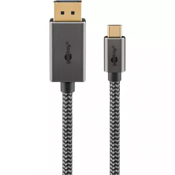USB-C uz DisplayPort adaptera kabelis, 4K 60Hz, 1m, pīts