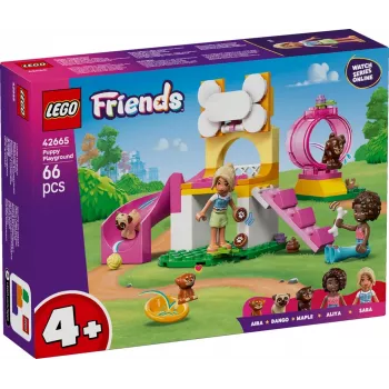 Konstruktors LEGO Friends Kucēnu rotaļu laukums 42665, 66 gabaliņi, 2 minifigūras, vecums 4+