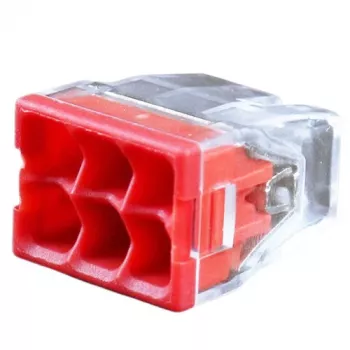 Hismart EL240432 - Universāls vadu savienotājs, 6 x 0.5-2.5 mm², 24 A, 450 V, iepakojums 100 gab.