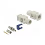 Koaksiālais savienotājs DELOCK 89756 — FAKRA B vīrišķais, zeltīti kontakti, 9.4×25.6×7.4 mm