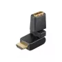 Wentronic Goobay HDMI™-Adapter, HDMI standarta ligzda (Type A), melns - HDMI™ A-ligzda > HDMI™ A-spraudnis, saliekams (60757)