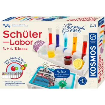 Kosmos Schülerlabor 3. + 4. klasei, Eksperimentu komplekts, Ķīmija, 8 gadi, Daudzkrāsains