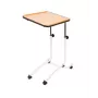 Naktsgaldiņš Mobilex BRAK kompakts ar glabāšanas vietu, taisnstūra virsma, 4 bloķējami riteņi, augstums 61–87 cm, 540×410 mm