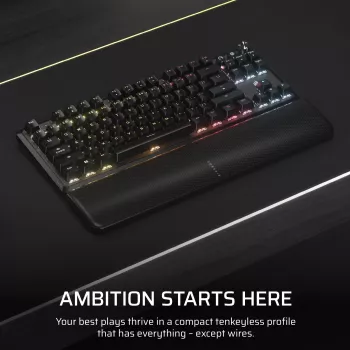 Corsair K70 CORE TKL tastatūra Gaming USB + RF Bezvadu + Bluetooth QWERTZ Vācu Melna