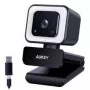 Aukey PC-LM6 Stream Series tīmekļa kamera ar apgaismojuma gredzenu, Full HD, 1/3-CMOS sensors, melna