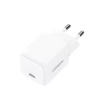 UGREEN Lādētājs Nexode N Series X513 30W GaN USB-C viena porta ātrais lādētājs, 100–240V, balts