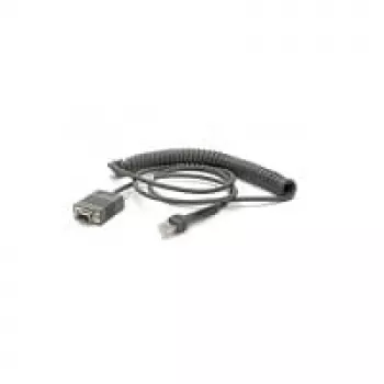 Zebra CBA-RF2-C09ZAR seriālais kabelis, melns, 2.8 m, RS232 DB9