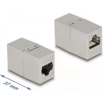Adapter RJ45 ligzda - RJ45 ligzda Cat.6A metāla DeLOCK 87037 (2 gab.)