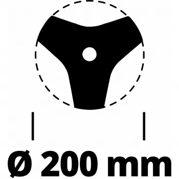 Trimmera asmens Einhell 3405083 Nerūsējošais tērauds 20 cm Melns