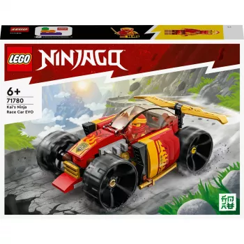 LEGO 71780 NINJAGO Kai’s Ninja Race Car EVO 2in1 sacīkšu auto modelis, pārbūvējams par bezceļu transportlīdzekli, būvēšanas komplekts bērniem no 6 gadu vecuma