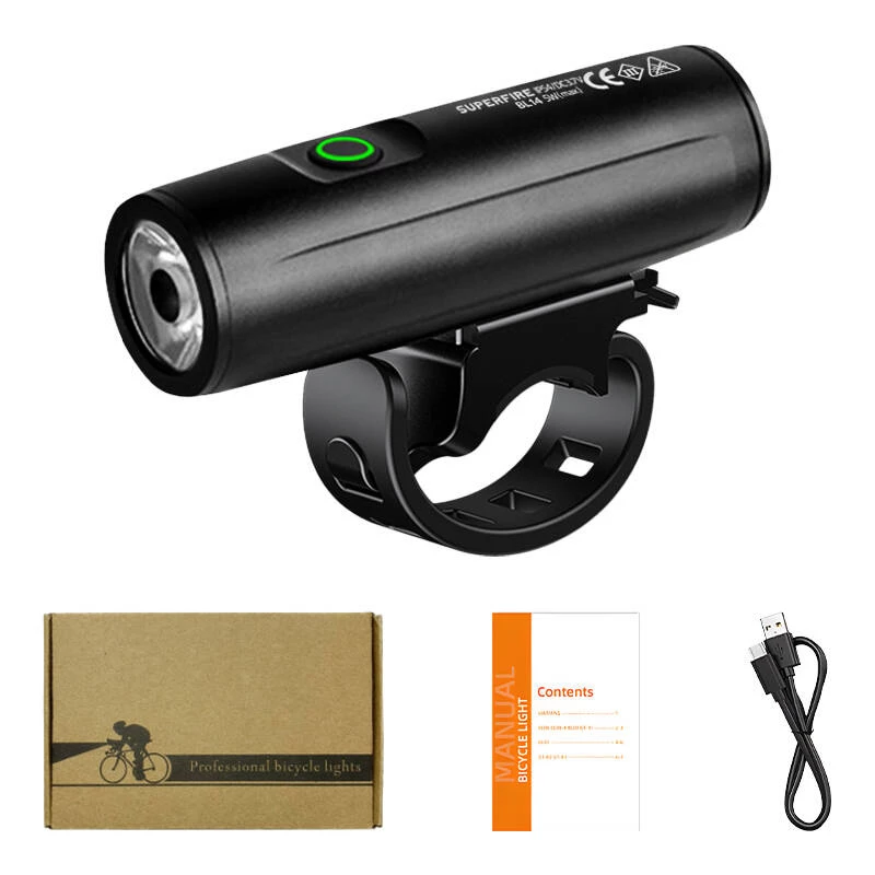 Velosipēda lukturis Superfire BL14 — 400 lm, 3 režīmi