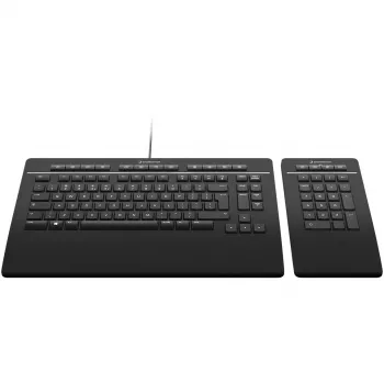 3Dconnexion Pro ar Numpad tastatūra Office USB RF Wireless Bluetooth QWERTZ Šveices Melna