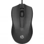 HP Wired Mouse 105, Ambidextrous, Optical, USB Type-A, 1600 DPI, Melns