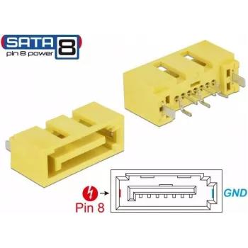 DeLOCK 89886 SAVIENOTĀJS SATA Dzeltens (89886)
