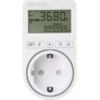 VOLTCRAFT SEM4500 Enerģijas izmaksu mērītājs ar izmaksu prognozi, trauksmes funkciju un regulējamu elektroenerģijas tarifu (VC-8235895)