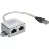Wentronic Goobay kabeļa sadalītājs (tīkla dubultotājs), CAT Y-adapteris - 2 x CAT 5 Ethernet vadu savienošanai, ekranēts (68908)